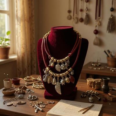 Marka Model 2li Charm Uçlu Kordon Kolye Set 