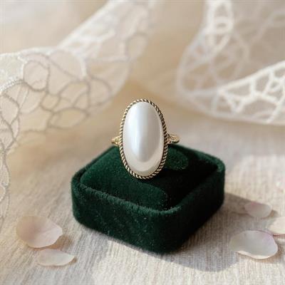 Bronz Ayarlanabilir Oval Yüzük