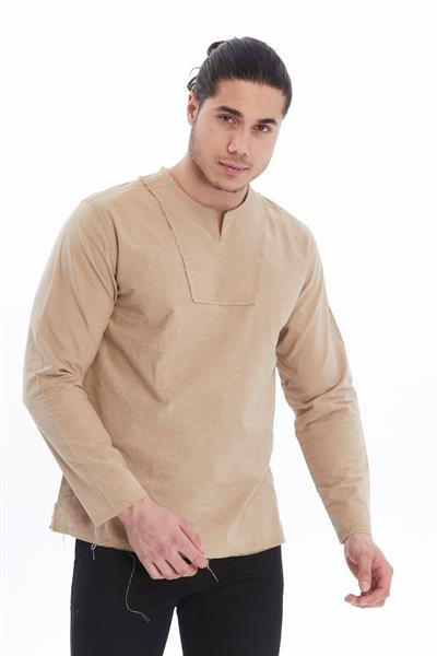 Erkek Oversize Keten Gömlek