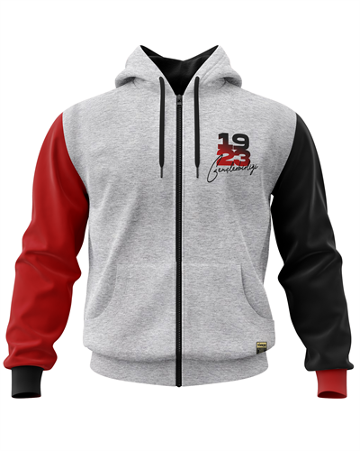 Gençlerbirliği 1923 Baskılı Gri Fermuarlı Hoodie
