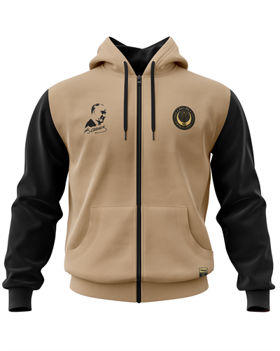 Gençlerbirliği Atatürk Baskılı Gold Fermuarlı Hoodie