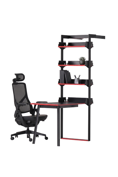 Atlantix Shelf X-Pro 120x60 cm Duvara Monte Raflı Gaming Masa