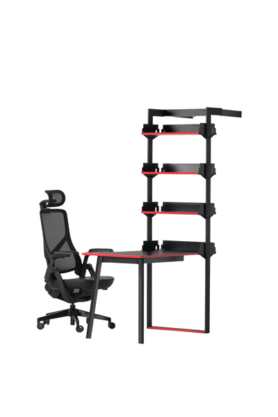 Atlantix Shelf X-Pro 120x60 cm Duvara Monte Raflı Gaming Masa