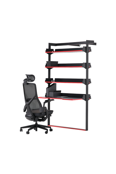 Atlantix Shelf X-Pro Raflı Gaming Masa 120x60 cm Duvara Monte