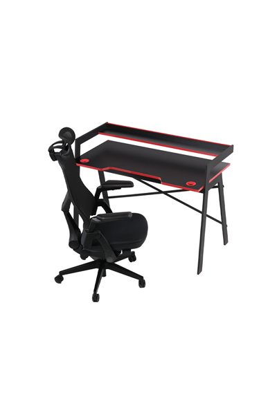 Atlantix X-Pro Gaming Masa 120x60 cm Raflı Metal Oyuncu Masası