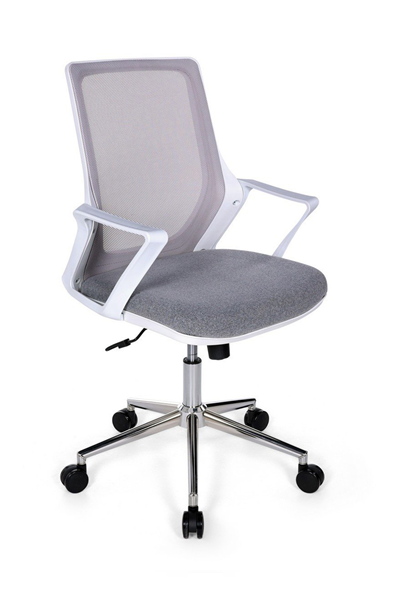 Ofisbazaar Alf Beyaz Fileli Çalışma Koltuğu | Ergonomik Şef ve Toplantı Koltuğu Gri