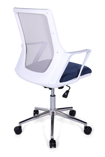 Ofisbazaar Alf Beyaz Fileli Çalışma Koltuğu | Ergonomik Şef ve Toplantı Koltuğu Mavi/Gri