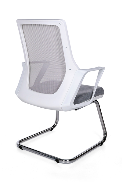 Ofisbazaar Alf Beyaz Fileli Misafir Koltuğu | Ergonomik Toplantı ve Bekleme Koltuğu Gri