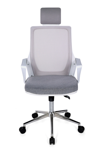Ofisbazaar Alf Beyaz Fileli Yönetici Koltuğu | Ergonomik Başlıklı Ofis Koltuğu Gri