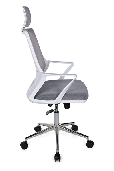 Ofisbazaar Alf Beyaz Fileli Yönetici Koltuğu | Ergonomik Başlıklı Ofis Koltuğu Gri