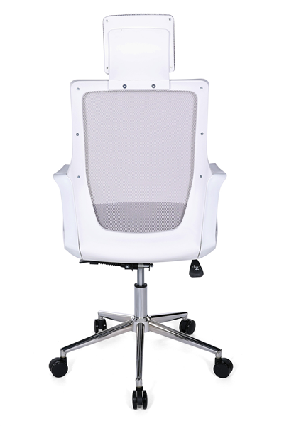 Ofisbazaar Alf Beyaz Fileli Yönetici Koltuğu | Ergonomik Başlıklı Ofis Koltuğu Mavi/Gri