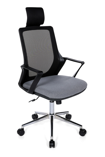 Ofisbazaar Alf Fileli Yönetici Koltuğu | Ergonomik Başlıklı Ofis Koltuğu Gri