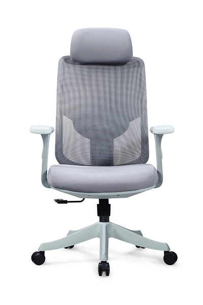 Ofisbazaar Atlas Premium Ergonomik Fileli Yönetici Koltuğu | Başlıklı Ofis ve Çalışma Koltuğu Gri