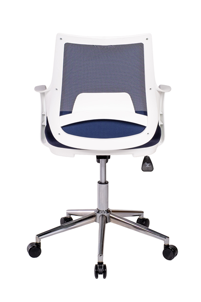 Ofisbazaar Buya Beyaz Fileli Çalışma Koltuğu | Ergonomik Şef ve Toplantı Koltuğu Lacivert