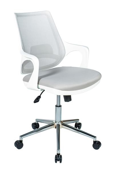 Ofisbazaar Buya Beyaz Fileli Çalışma Koltuğu | Ergonomik Şef ve Toplantı Koltuğu Gri