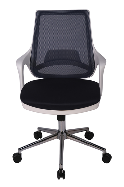 Ofisbazaar Buya Beyaz Fileli Çalışma Koltuğu | Ergonomik Şef ve Toplantı Koltuğu Siyah Fileli