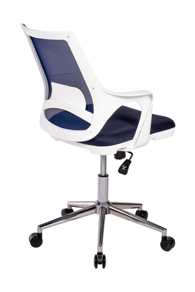 Ofisbazaar Buya Beyaz Fileli Çalışma Koltuğu | Ergonomik Şef ve Toplantı Koltuğu Lacivert