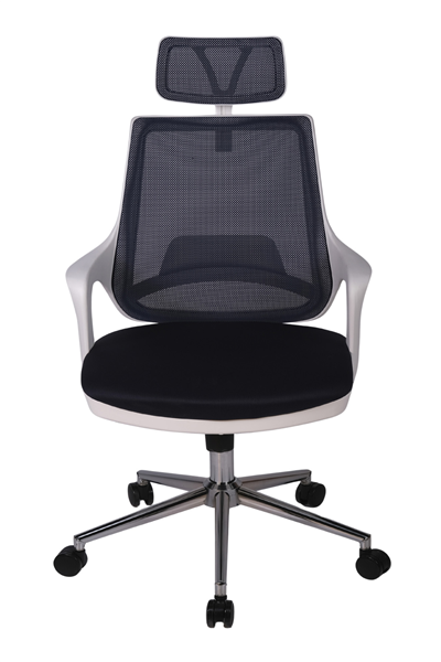 Ofisbazaar Buya Beyaz Fileli Ofis Koltuğu | Ergonomik ve Modern Tasarım Siyah Fileli