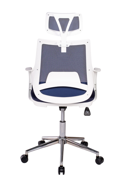 Ofisbazaar Buya Beyaz Fileli Ofis Koltuğu | Ergonomik ve Modern Tasarım Lacivert