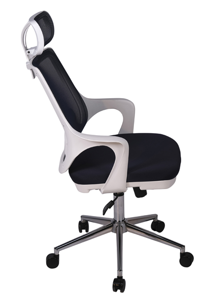 Ofisbazaar Buya Beyaz Fileli Ofis Koltuğu | Ergonomik ve Modern Tasarım Siyah Fileli