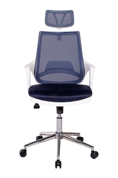 Ofisbazaar Buya Beyaz Fileli Ofis Koltuğu | Ergonomik ve Modern Tasarım Lacivert