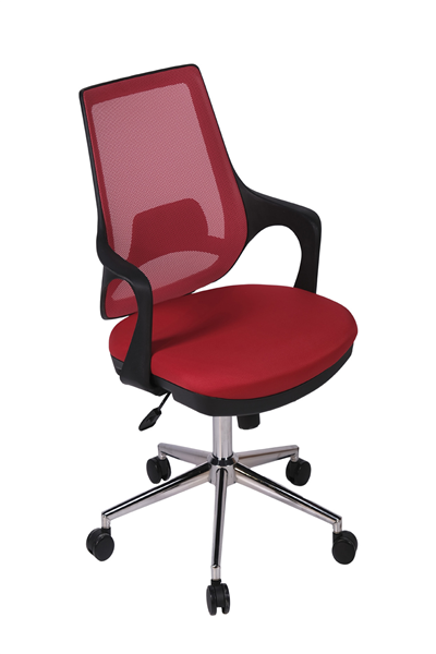 Ofisbazaar Buya Fileli Çalışma Koltuğu | Ergonomik Şef ve Toplantı Koltuğu Kırmızı