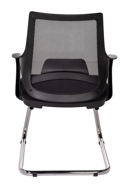 Ofisbazaar Buya Fileli Misafir Koltuğu | Ergonomik Toplantı ve Bekleme Koltuğu Siyah Fileli
