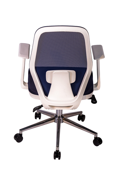 Ofisbazaar Dali Beyaz Fileli Çalışma Koltuğu | Ergonomik Şef ve Toplantı Koltuğu Lacivert