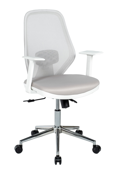 Ofisbazaar Dali Beyaz Fileli Çalışma Koltuğu | Ergonomik Şef ve Toplantı Koltuğu Gri