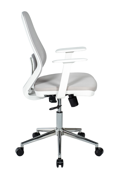 Ofisbazaar Dali Beyaz Fileli Çalışma Koltuğu | Ergonomik Şef ve Toplantı Koltuğu Gri