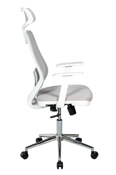 Ofisbazaar Dali Beyaz Fileli Yönetici Koltuğu | Ergonomik Başlıklı Ofis Koltuğu Gri