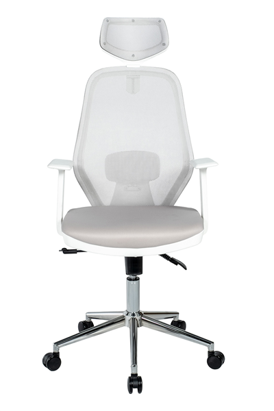 Ofisbazaar Dali Beyaz Fileli Yönetici Koltuğu | Ergonomik Başlıklı Ofis Koltuğu Gri