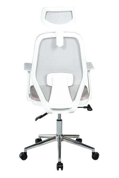 Ofisbazaar Dali Beyaz Fileli Yönetici Koltuğu | Ergonomik Başlıklı Ofis Koltuğu Gri