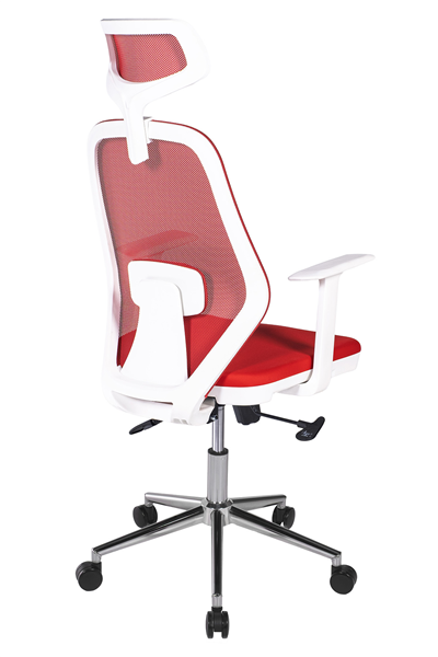 Ofisbazaar Dali Beyaz Fileli Yönetici Koltuğu | Ergonomik Başlıklı Ofis Koltuğu Kırmızı