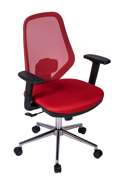 Ofisbazaar Dali Fileli Çalışma Koltuğu | Ergonomik Şef ve Toplantı Koltuğu Kırmızı