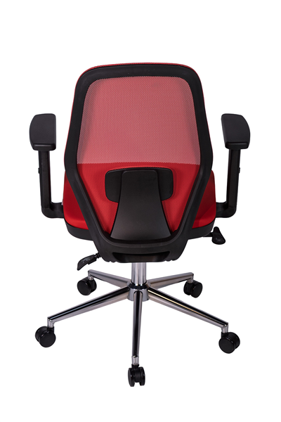 Ofisbazaar Dali Fileli Çalışma Koltuğu | Ergonomik Şef ve Toplantı Koltuğu Kırmızı
