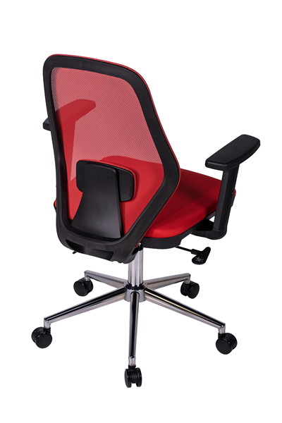 Ofisbazaar Dali Fileli Çalışma Koltuğu | Ergonomik Şef ve Toplantı Koltuğu Kırmızı