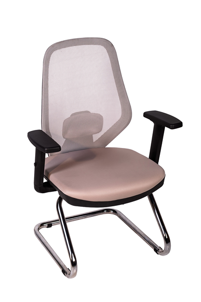Ofisbazaar Dali Fileli Misafir Koltuğu | Ergonomik Toplantı ve Bekleme Koltuğu Gri