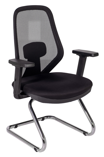 Ofisbazaar Dali Fileli Misafir Koltuğu | Ergonomik Toplantı ve Bekleme Koltuğu Siyah Fileli