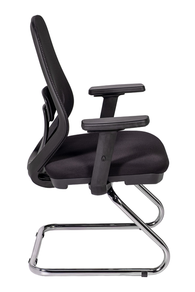 Ofisbazaar Dali Fileli Misafir Koltuğu | Ergonomik Toplantı ve Bekleme Koltuğu Siyah Fileli