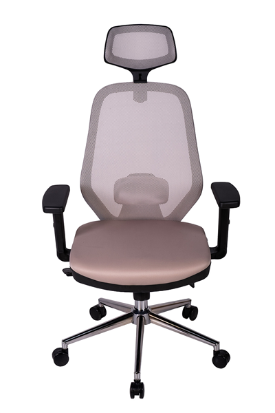 Ofisbazaar Dali Fileli Yönetici Koltuğu | Ergonomik Başlıklı Ofis Koltuğu Gri