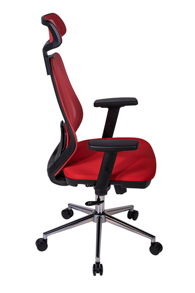 Ofisbazaar Dali Fileli Yönetici Koltuğu | Ergonomik Başlıklı Ofis Koltuğu Kırmızı