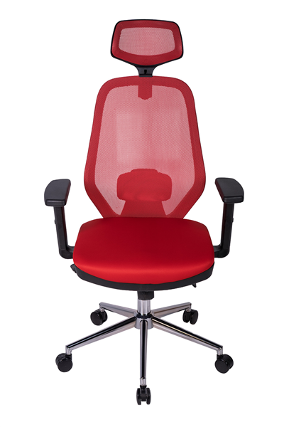 Ofisbazaar Dali Fileli Yönetici Koltuğu | Ergonomik Başlıklı Ofis Koltuğu Kırmızı