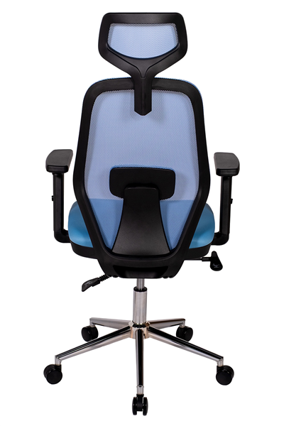 Ofisbazaar Dali Fileli Yönetici Koltuğu | Ergonomik Başlıklı Ofis Koltuğu Açık Mavi