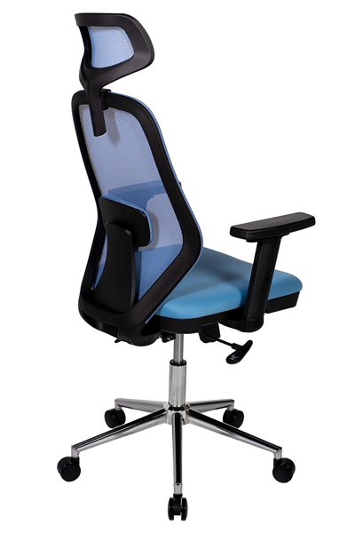 Ofisbazaar Dali Fileli Yönetici Koltuğu | Ergonomik Başlıklı Ofis Koltuğu Açık Mavi