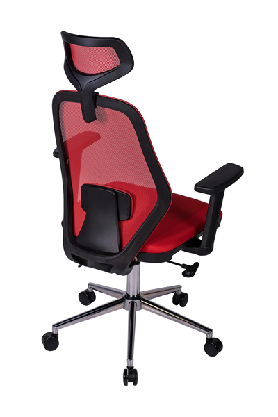 Ofisbazaar Dali Fileli Yönetici Koltuğu | Ergonomik Başlıklı Ofis Koltuğu Kırmızı
