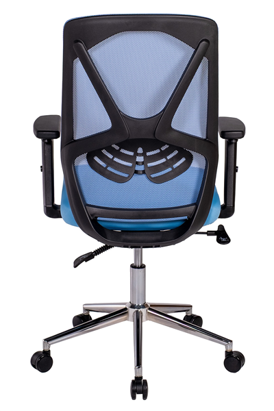 Ofisbazaar Dolphin Siyah Fileli Çalışma Koltuğu | Ergonomik Şef ve Toplantı Koltuğu Açık Mavi