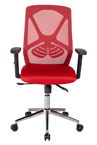 Ofisbazaar Dolphin Siyah Fileli Çalışma Koltuğu | Ergonomik Şef ve Toplantı Koltuğu Kırmızı