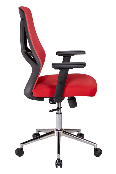 Ofisbazaar Dolphin Siyah Fileli Çalışma Koltuğu | Ergonomik Şef ve Toplantı Koltuğu Kırmızı