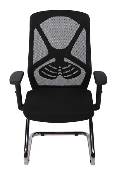 Ofisbazaar Dolphin Siyah Fileli Misafir Koltuğu | Ergonomik Toplantı ve Bekleme Koltuğu Siyah Fileli